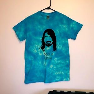 NWOT Blue Small Foo Fighters Dave Grohl Tie Dye